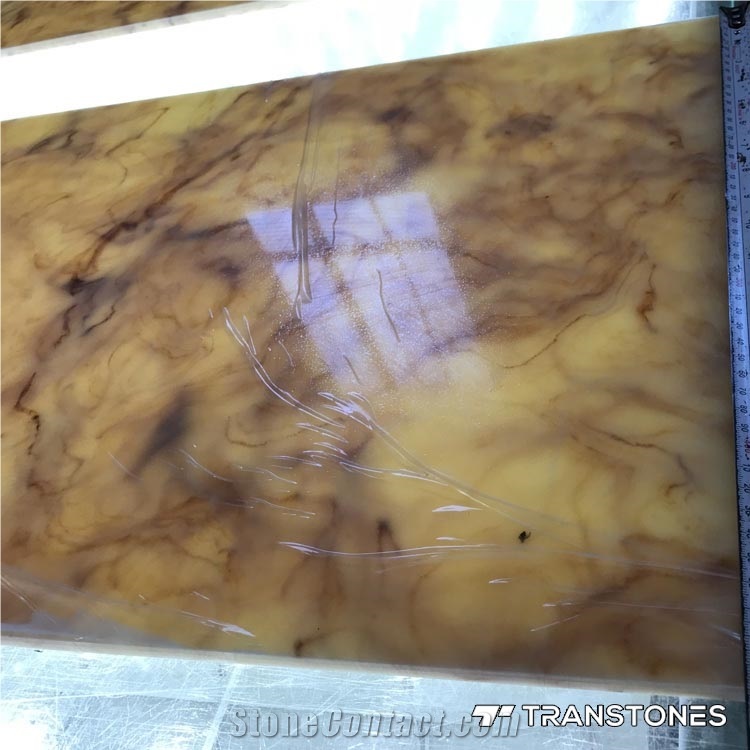 Yellow Onyx Artificial Stone Wall Covering