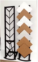 Stone-Ceramic-Hardwood Tile Sample Board Display Stands
