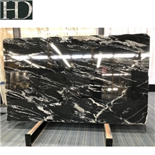 Chinese Titanium Mc Cosmic Black Granite Slab Tile