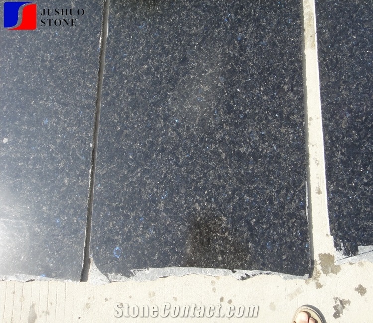 Angola Black Granite Labrador Blue Night Tile Slab