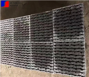 Chiseled Hainan Black Basalt/Lava Stone Wall Tiles