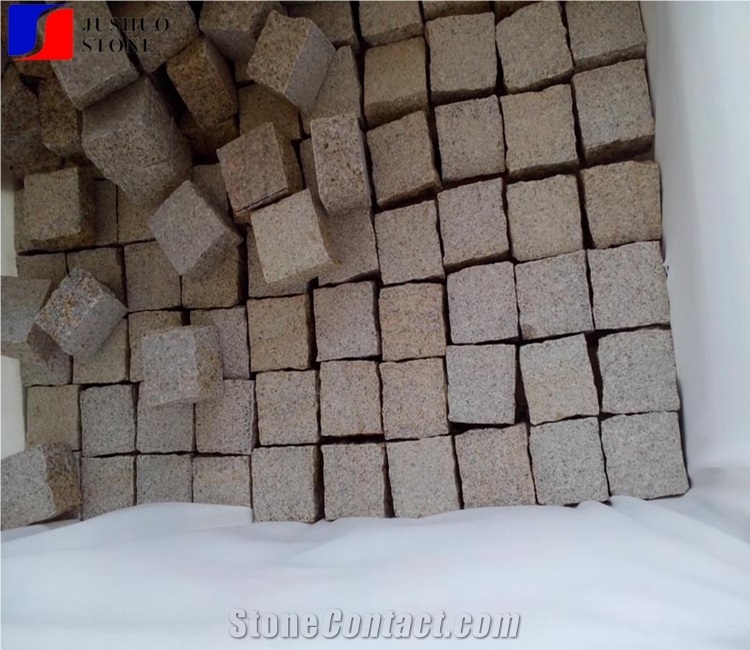 G682 China Yellow Porphyry Granite Cube Stones