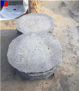 Hainan Black Basalt Grey Basalt Honed Flagstone