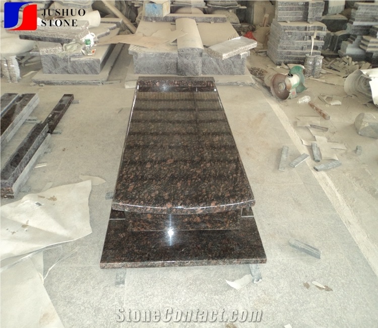India Tan Brown Granite Block for Tombstone Use