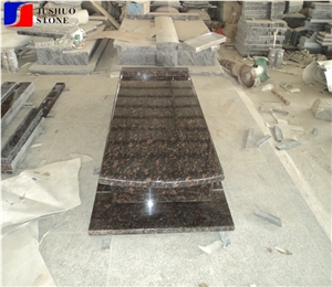 India Tan Brown Granite Block for Tombstone Use