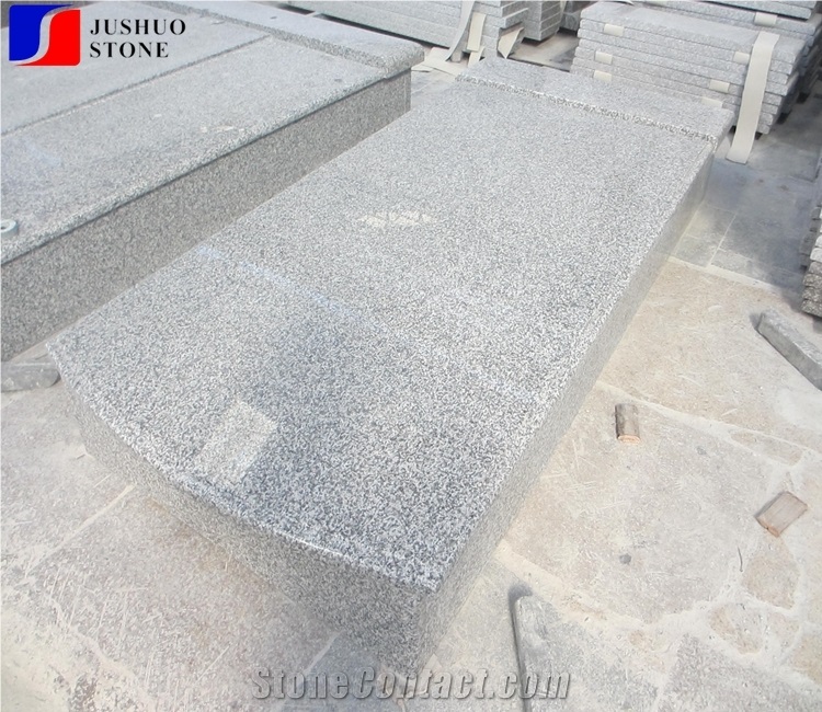 Silver Grey Granite G623 Tombstone Monument Design