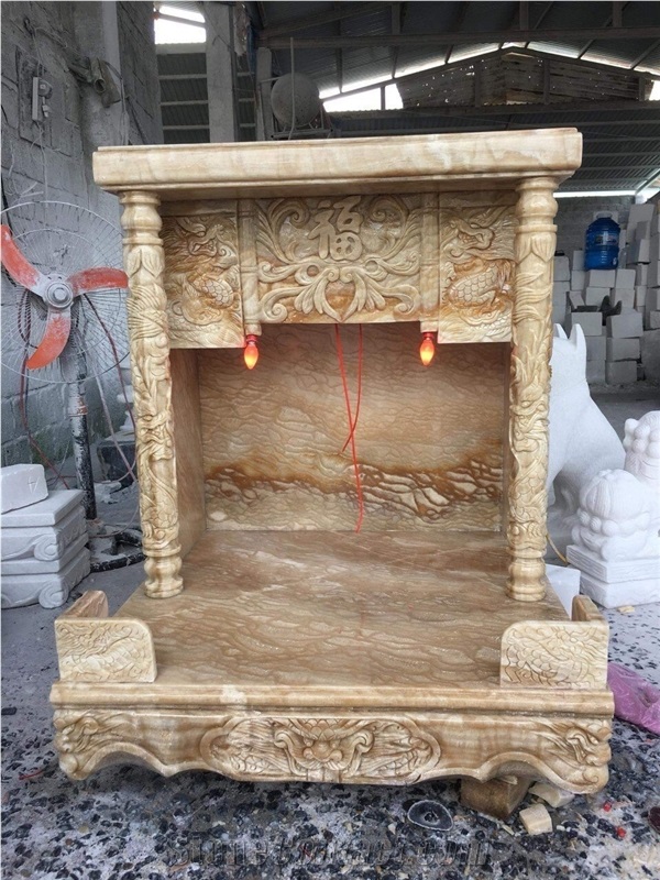 Altars Handcarved Stone, White Marble Furniture