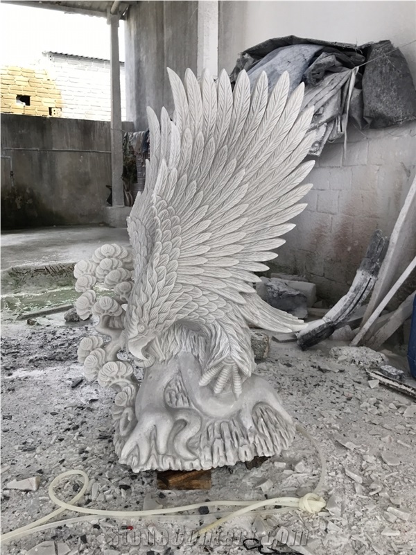 Hand Carved Eagle, Stone Sculpture, Carving Stone
