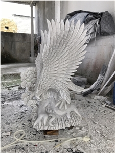 Hand Carved Eagle, Stone Sculpture, Carving Stone