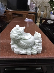 Hand Carved Frog Sculptures Garden Stone Carvings