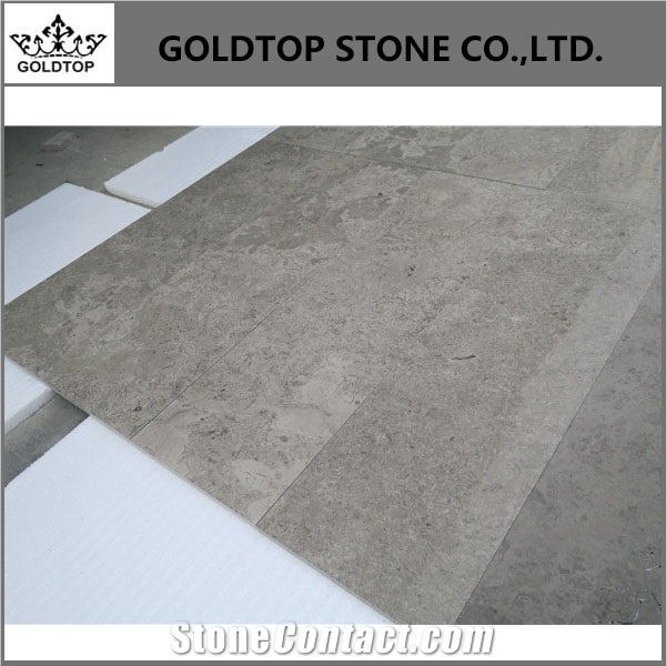 China Polished Grey Wood Marble Cross Cut Tile