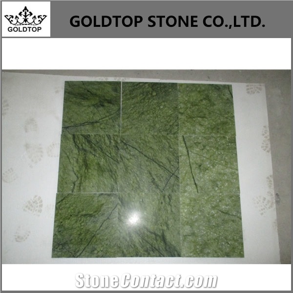 Polished Dangdong Green Tile and Slab Marble