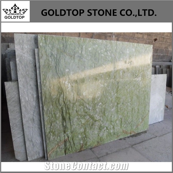 Polished Dangdong Green Tile and Slab Marble