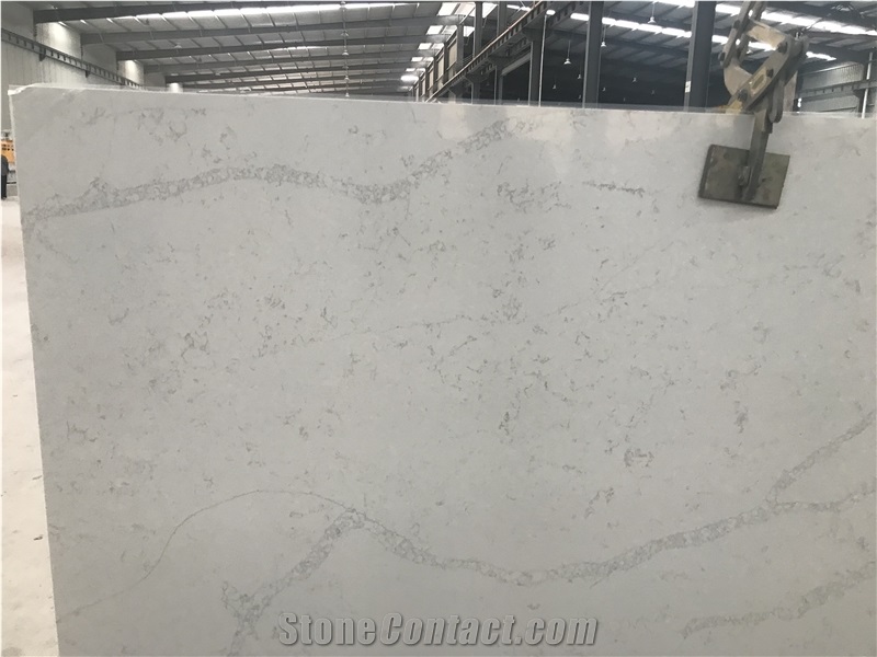 Stock Cheap Calacatta White Artificial Marble Slab
