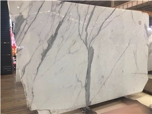 Super White Stone Calacatta Marble Slabs