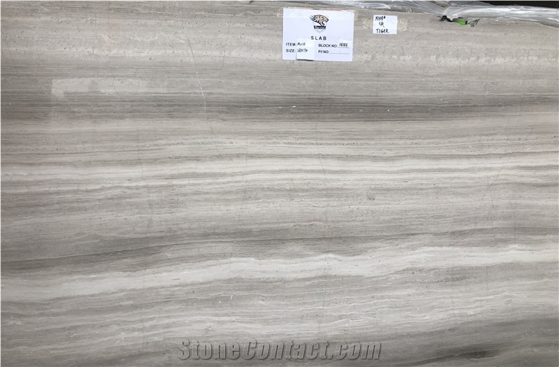 White Wooden Grain M014 Marble Big Slabs 1.8cm