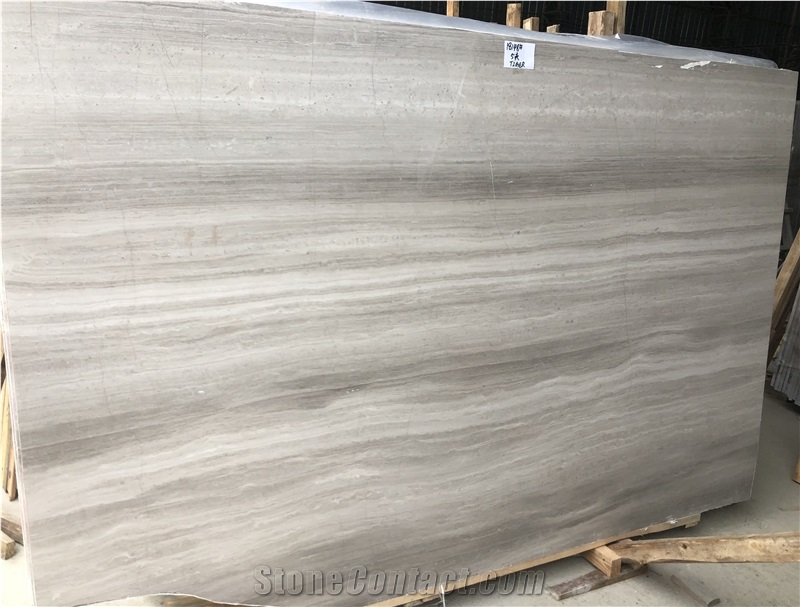 White Wooden Grain M014 Marble Big Slabs 1.8cm
