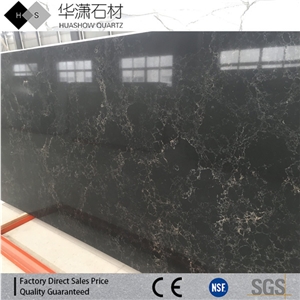Big Flower Carrara Black Quartz Stone Tile & Slabs