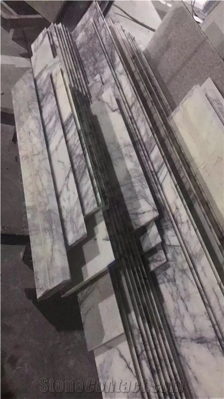 Lilac White Marble Counter Top, Milas New York Marble Bench Tops
