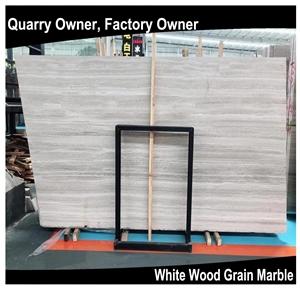 White Wood Grain Marble Slab/Tile for Floor&Wall