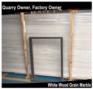 White Wood Grain Marble Slab/Tile for Floor&Wall
