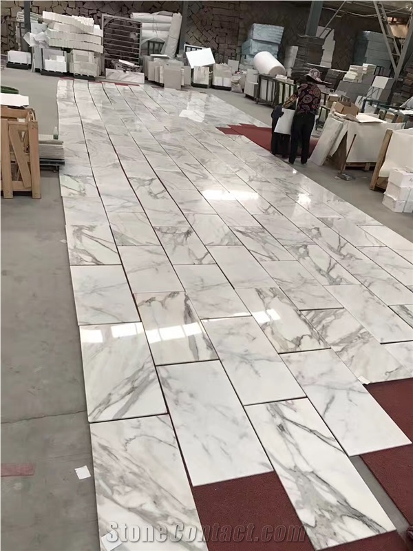 Calacatta White Marble Polished Wall Tiles