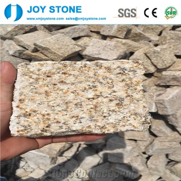 Chinese Yellow Granite Cube Stone Pavers G682