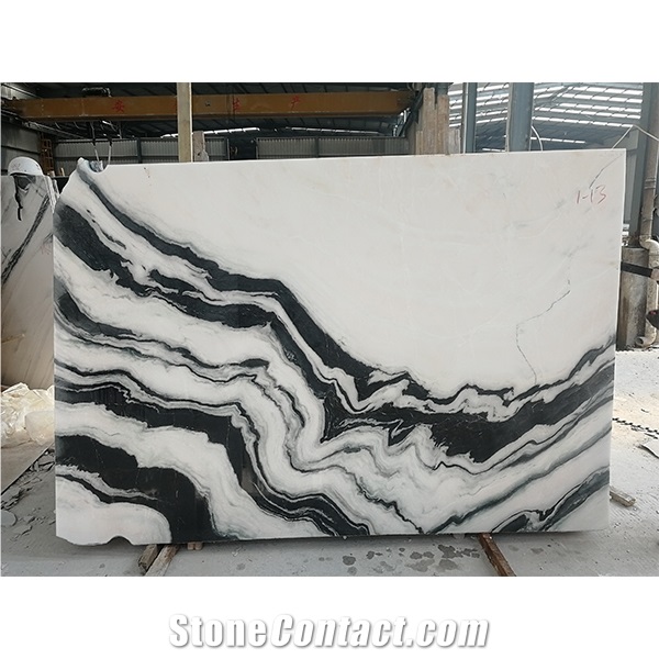 China Panda White Marble Interior Design Slabs
