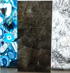 China Semi Gemstone Slabs and Tiles for Tv Wall