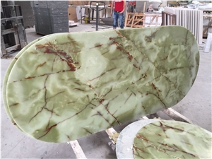 Green Onyx Aluminum Honeycomb Composite Table