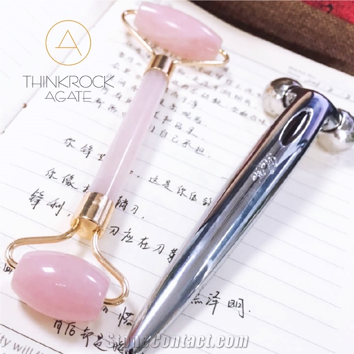 Massage Stick for Face Made Of China Pink Crystal