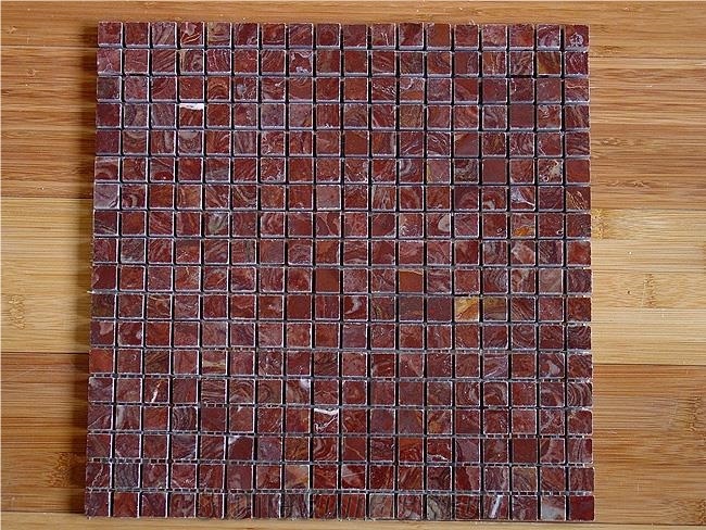 Pink/Red Marble Mosaic Square Brick