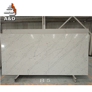 Quartz Stone Carrara White Quartz Surfaces Slab