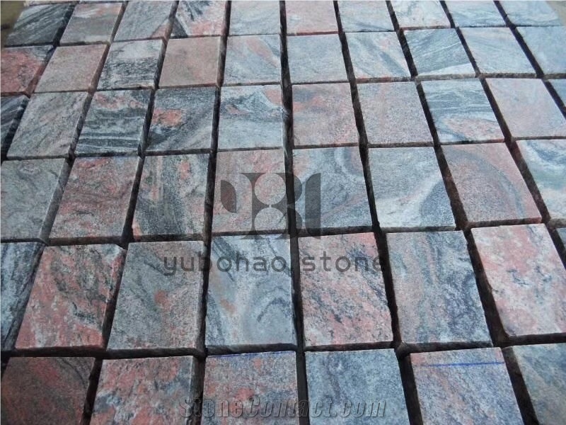China Cheap Granite,Polished Multicolour Red Tiles
