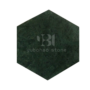 Hexagonal Tray/Plate for Kitchen,Dark Green Marble