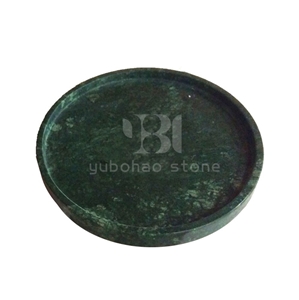 Round Kichen Dish,Dark Green Marble Accessories