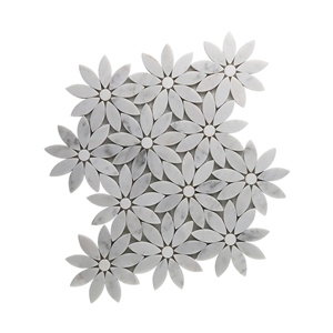 Carrara Flower Design Wall Tiles Moasic