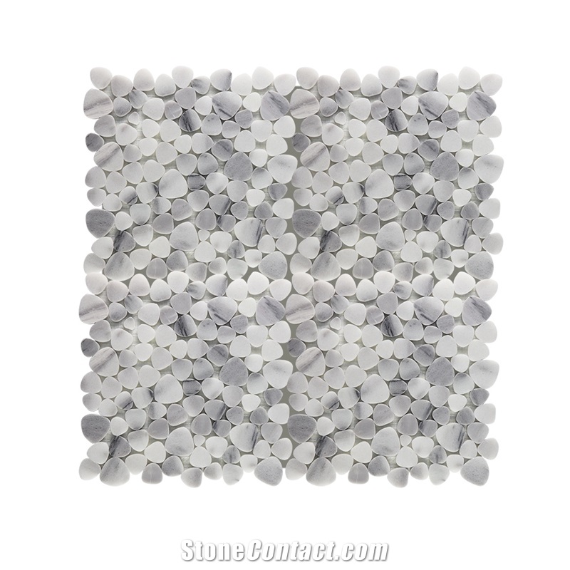 Honeycomb Mosaic Pattern-Carrara+Thassos Mosaic