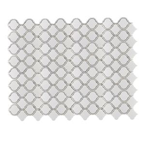 Wall Decoration White Marble Waterjet Mosaic
