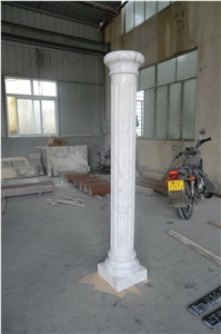 White Limestone Column Capital Base Shaft