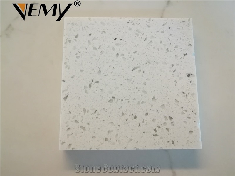 Caj010-1customized White Slab Quartz Stone Slab