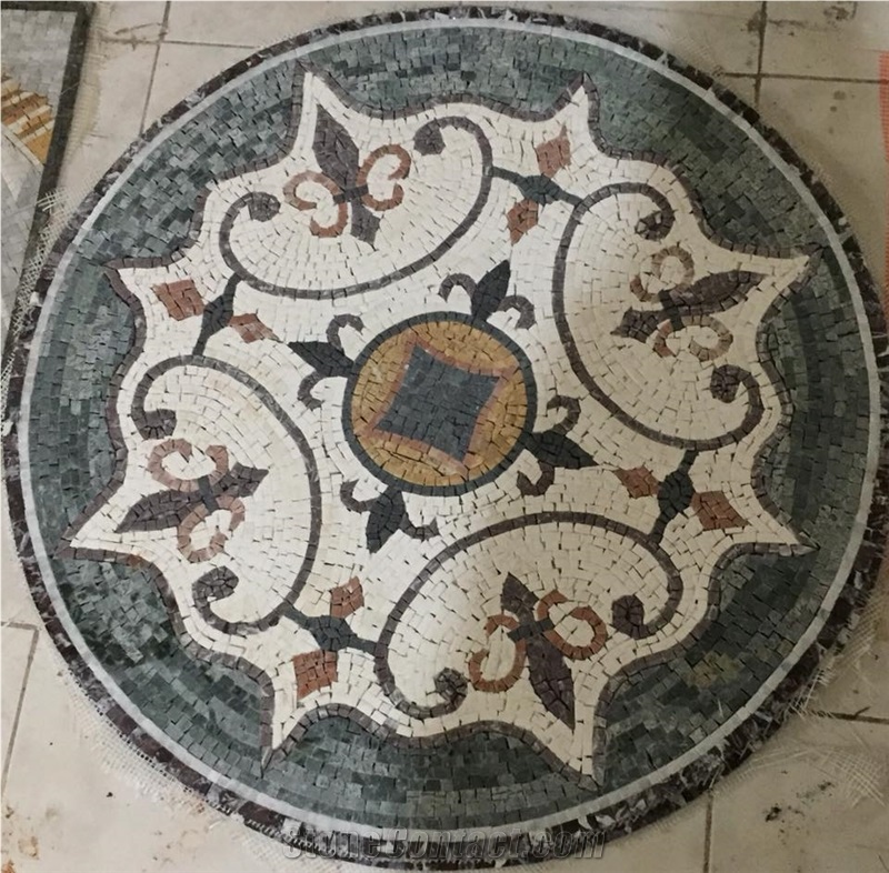 Madolyon Marble Mosaic Floor Medallions