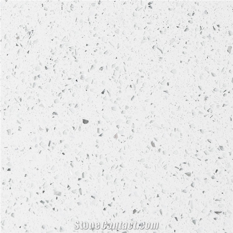 Absolute Pure White Quartz Stone Kitchen Slab 6001