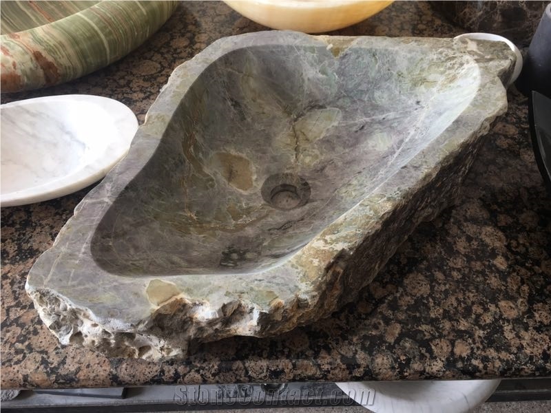 Bianco Carrara Marble Kitchen Rectangle Stone Sink