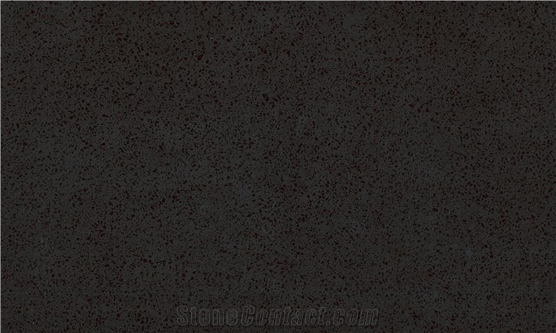 Black Crystal Quartz Stone Slab for Wall Tile 2014