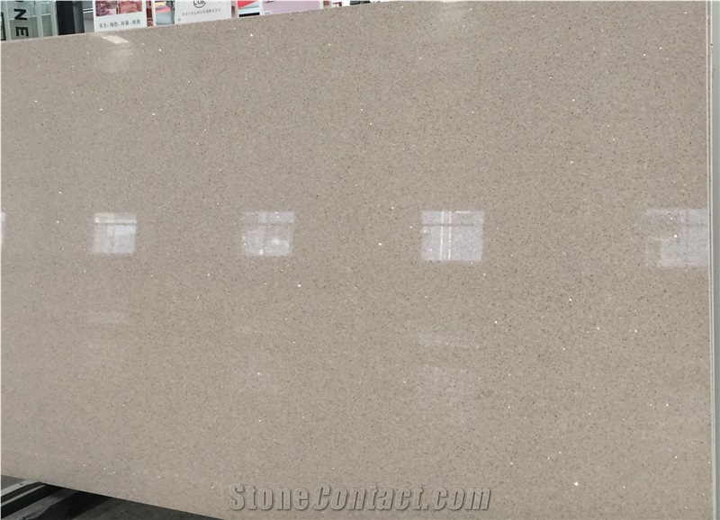 Brown Glass Mirror Quartz Stone Tile Slabs Msq2035