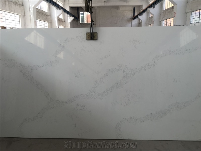 Calacatta White Bathroom Quartz Stone Slabs 4028