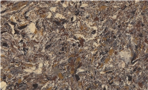 Cambria Multicolor Brown Quartz Stone Slab Msq3007