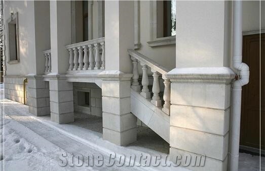 Carved Railing Limestone for Staircase
