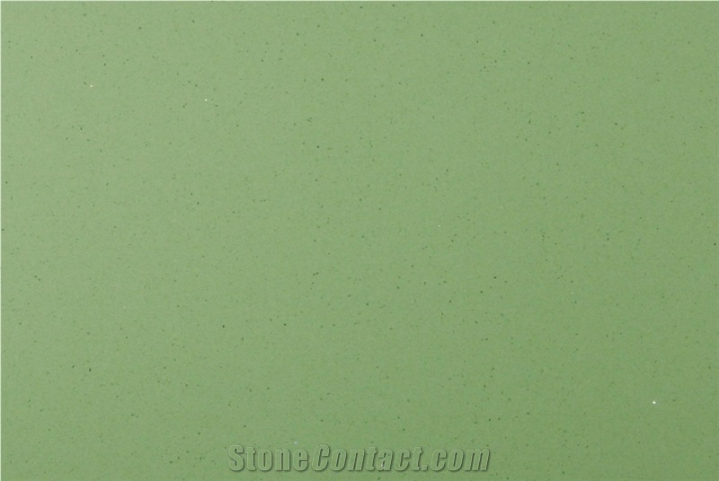 Cheap Artificial Green Quartz Stone Slabs 1565